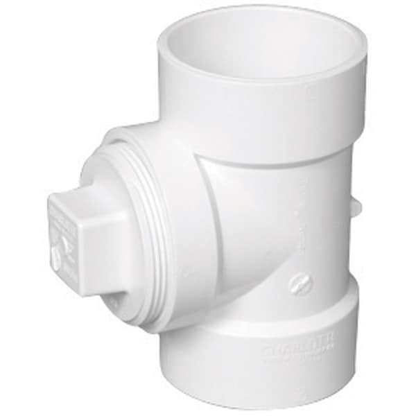 Charlotte Pipe And Foundry Charlotte Pipe 2 in. Hub X 2 in. D Hub PVC Cleanout Tee 1 pk PVC00444X0800 - main